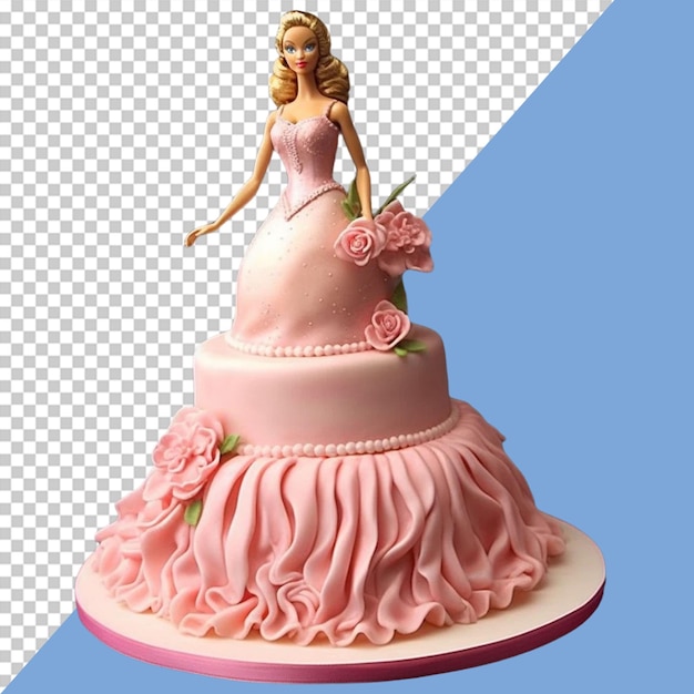 Barbie doll cake png illustration