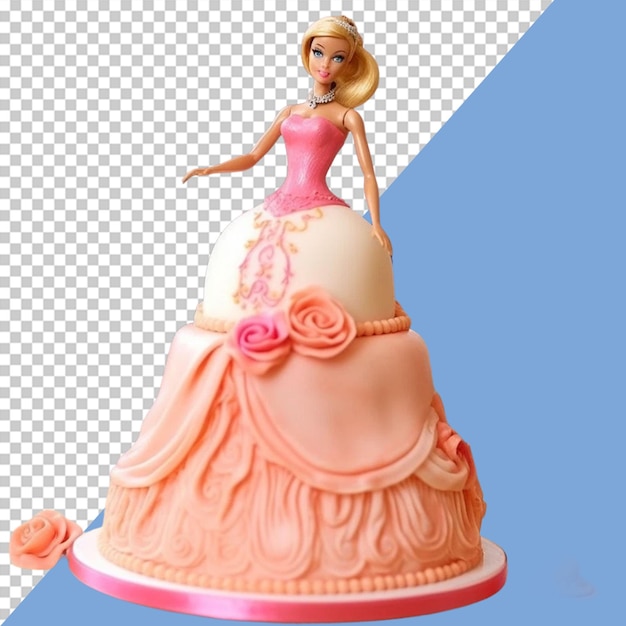Barbie doll cake png illustration