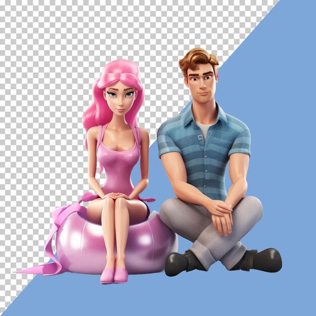 PSD illustrazione png della bambola barbie