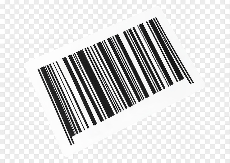 PSD barcode on white label