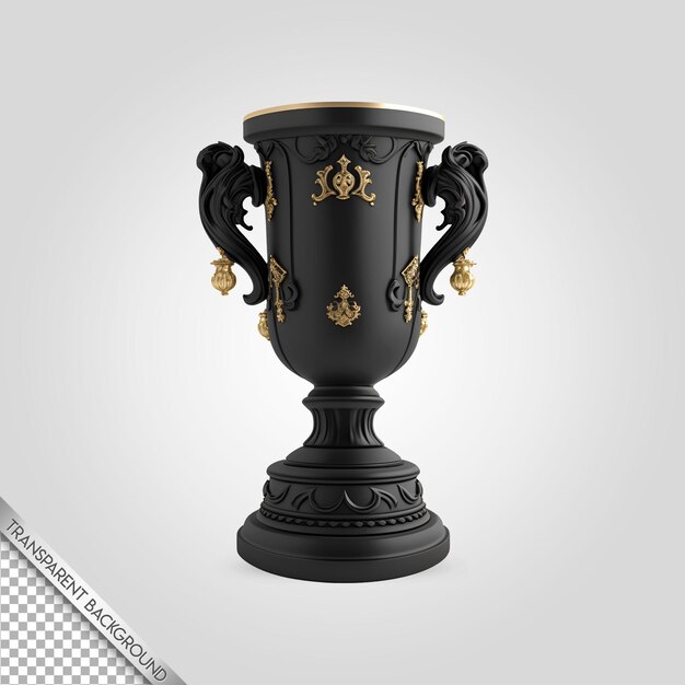 Baroque luxury cup transparent background