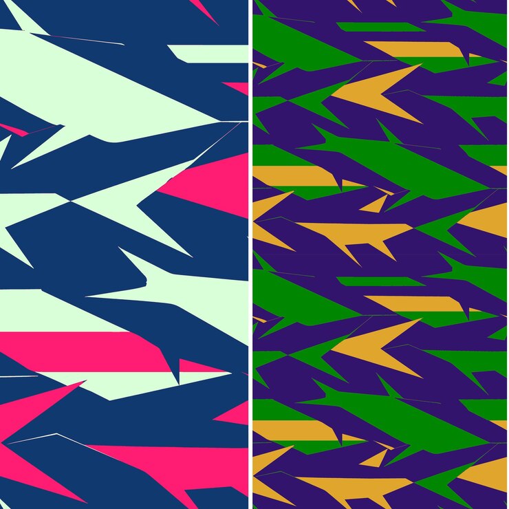 PSD barracuda with pointed silhouette abstract minimal design an nature pattern vector designs