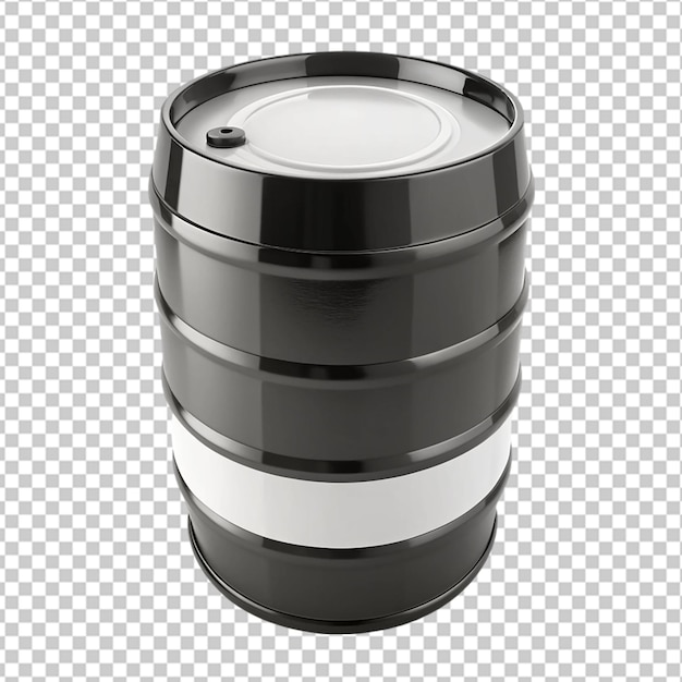 PSD barrel black and white on transparent background