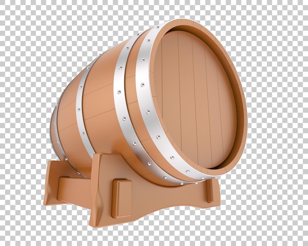 PSD barrel isolated on transparent background 3d rendering illustration