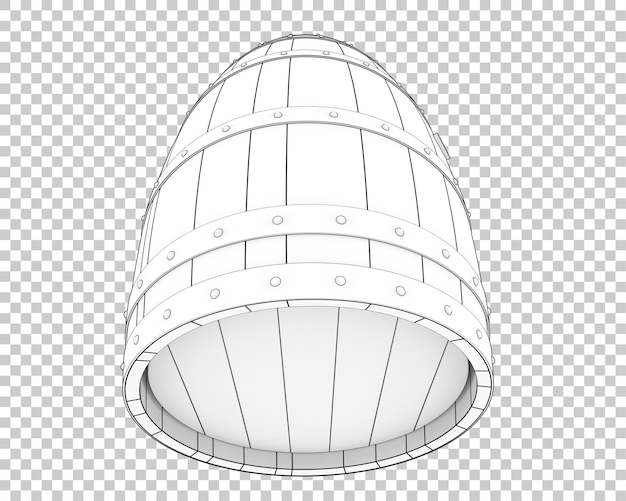 PSD barrel isolated on transparent background 3d rendering illustration