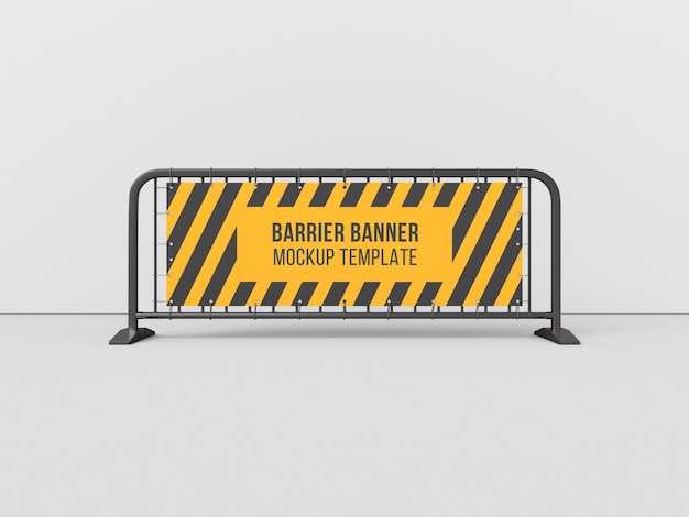 Barrier Advertising Banner Mockup