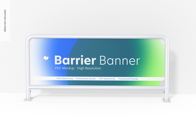 Barrier Banner Mockup, Front View