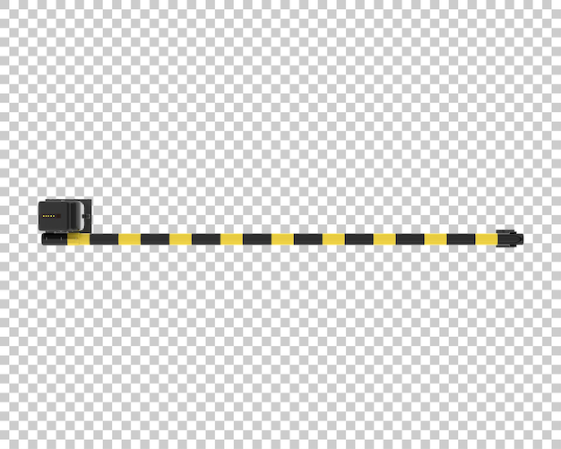 Barrière geïsoleerd op transparante achtergrond 3D-rendering illustratie