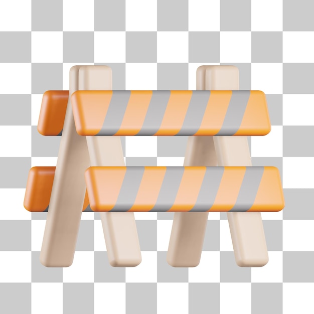 Barrièrebord 3D Pictogram