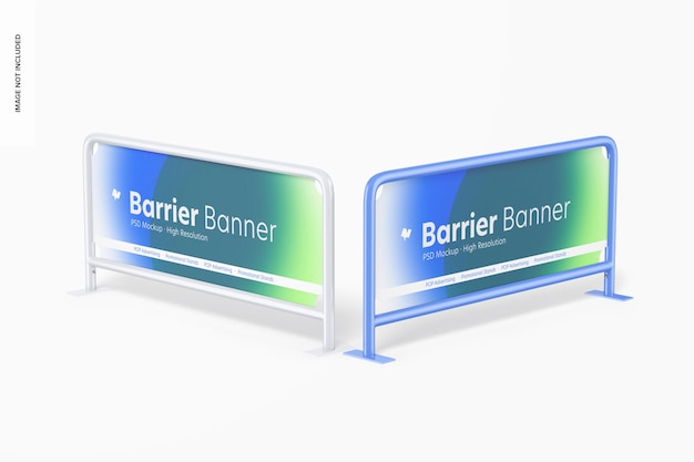 Barrières Banner Mockup, Perspectief