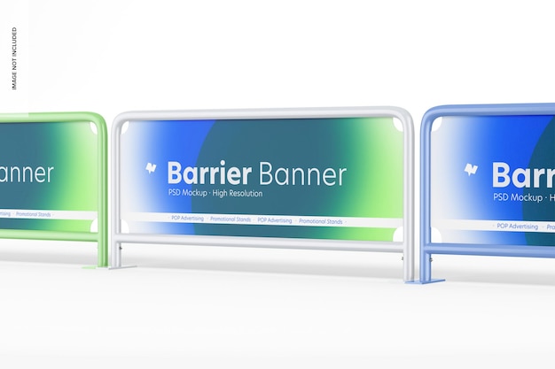 barriers banner set mockup