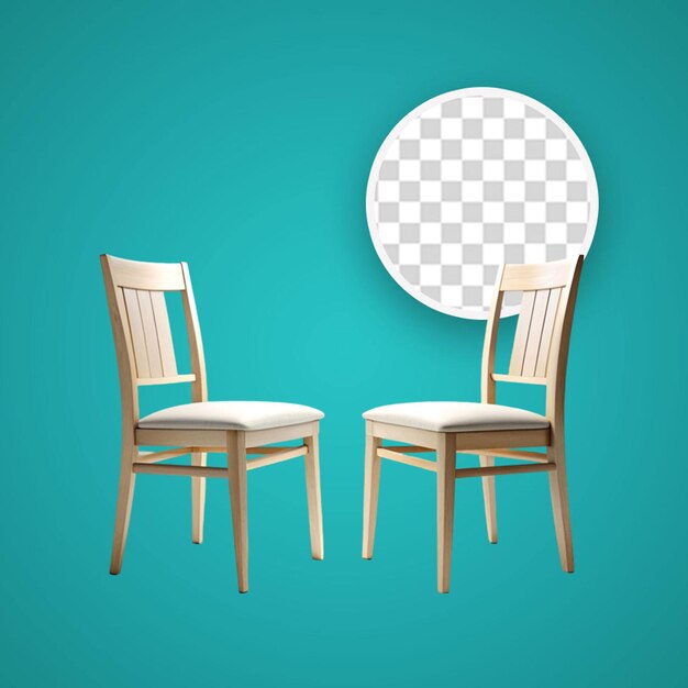 PSD barstool chair isolated on transparent background