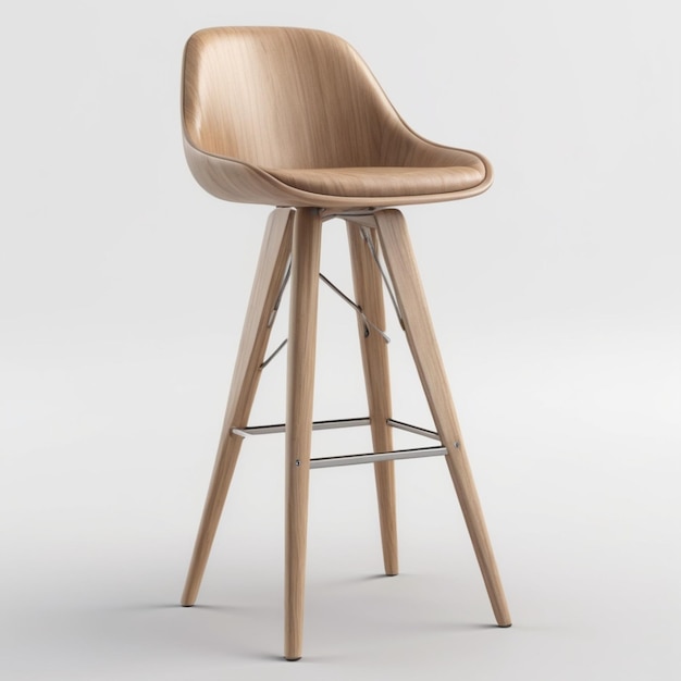 Barstool chair psd on a white background