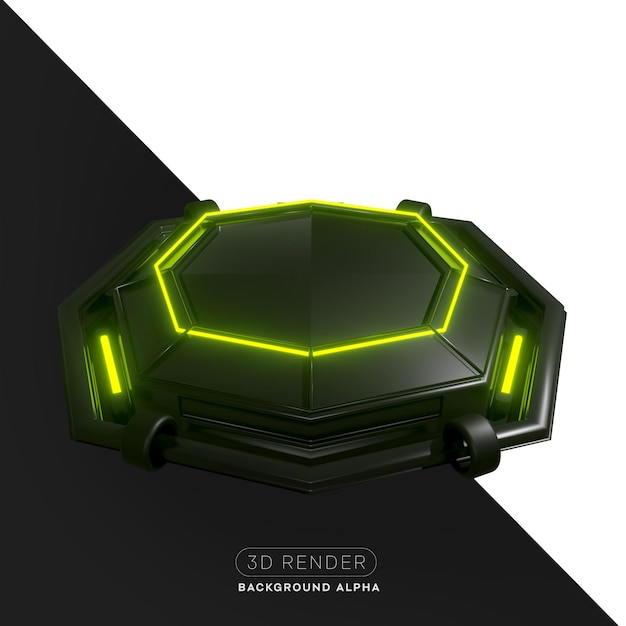 Base metal structure plastic with neon lights