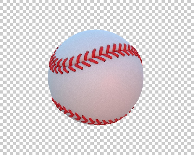 PSD pallone da baseball isolato sullo sfondo illustrazione di rendering 3d