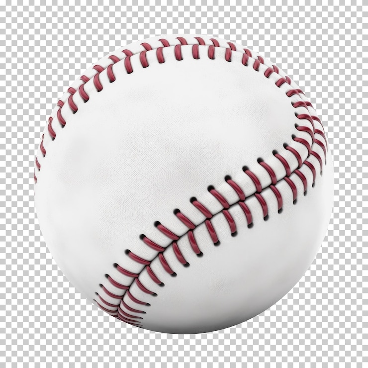 PSD baseball ball isolated on transparent background