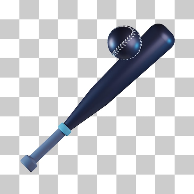 PSD baseball bat 3d icon