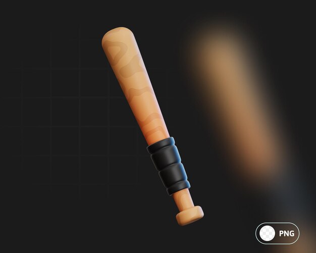 PSD baseball bat 3d illustration