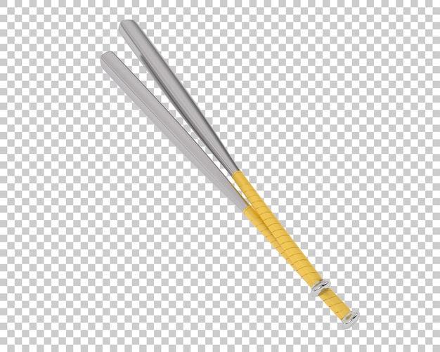 Baseball bat on transparent background 3d rendering illustration