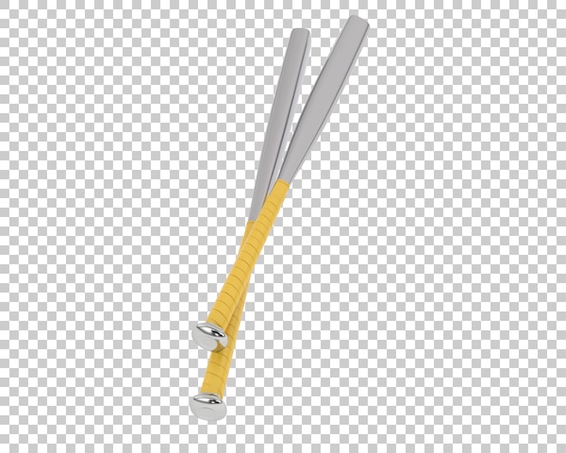 Baseball bat on transparent background 3d rendering illustration