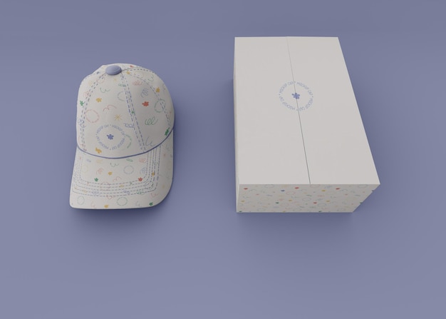 baseball cap with packaging mockup