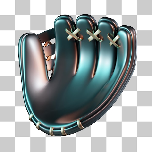 PSD baseball glove 3d icon