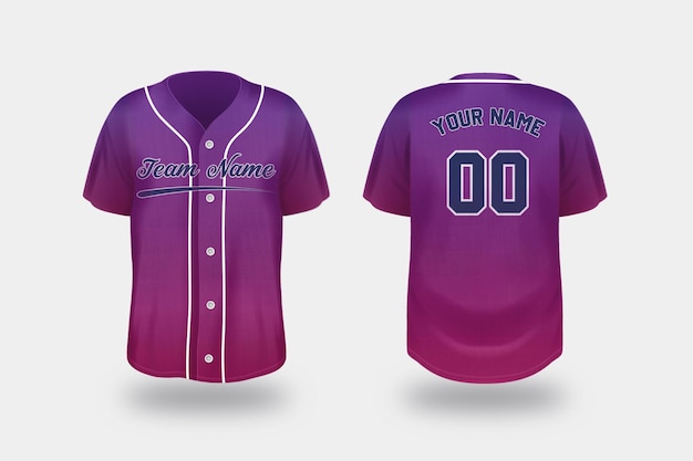 PSD disegno del modello di maglia da baseball