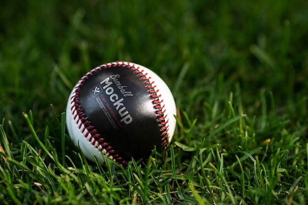 PSD baseball pod wysokim kątem na trawie