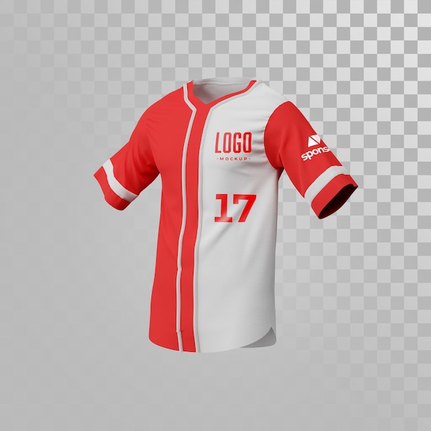 Baseball shirt for mockup 3d illustration