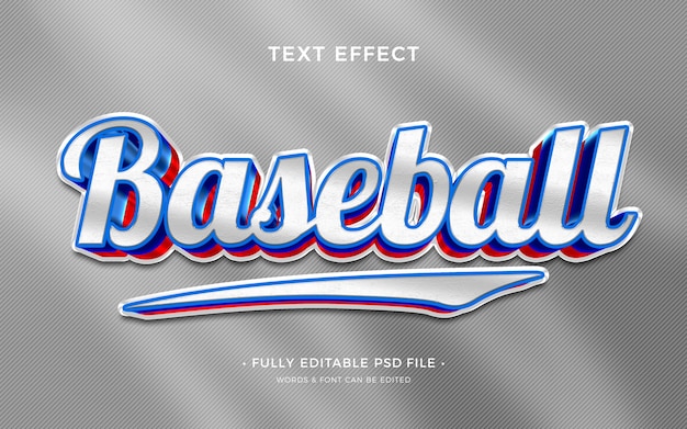 PSD baseball tekst effect