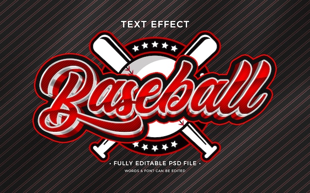 PSD baseball text effect