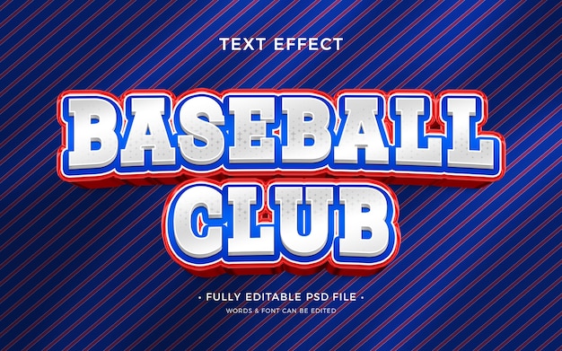 Baseball text effect