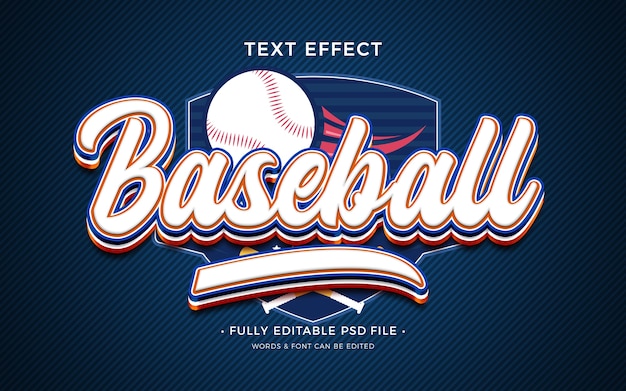 PSD baseball text effect