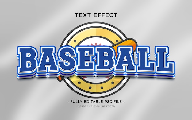 Baseball text effect