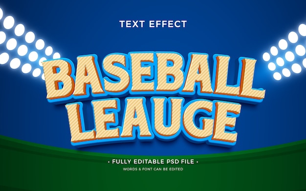 PSD baseball text effect