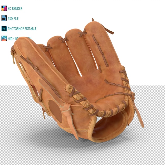 PSD baseballhandschoenen 3d-rendering psd-bestand