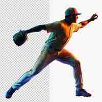 PSD baseballplayerfullbodyviewsilhouette