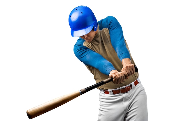 Baseballspeler geïsoleerd