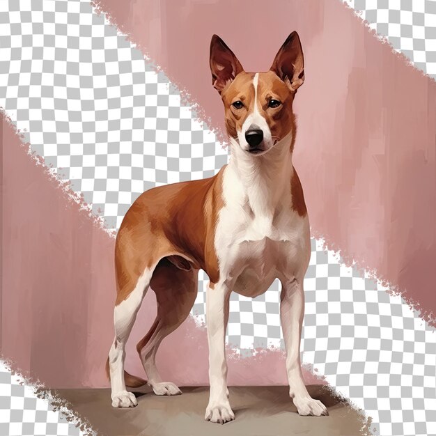 PSD basenji pies w pomieszczeniu