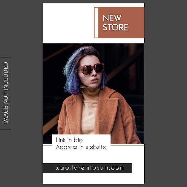 PSD mockup fotografico di base, creativo, moderno e modello di storia instagram per il profilo dei social media
