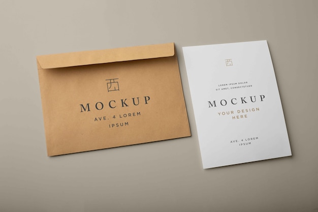 PSD design di base del mockup della busta