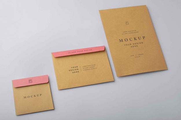 PSD design di base del mockup della busta