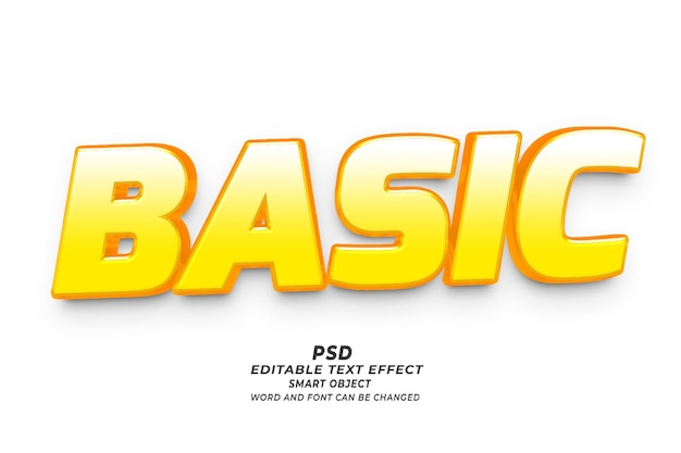 Basic PSD 3D Editable Text Effect