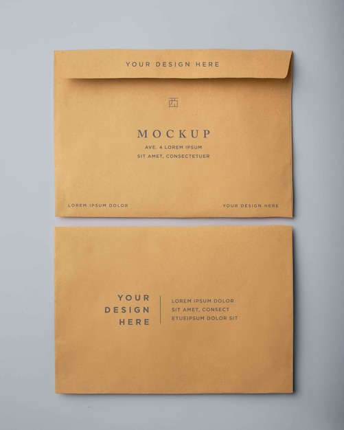 PSD basis envelop mockup-ontwerp