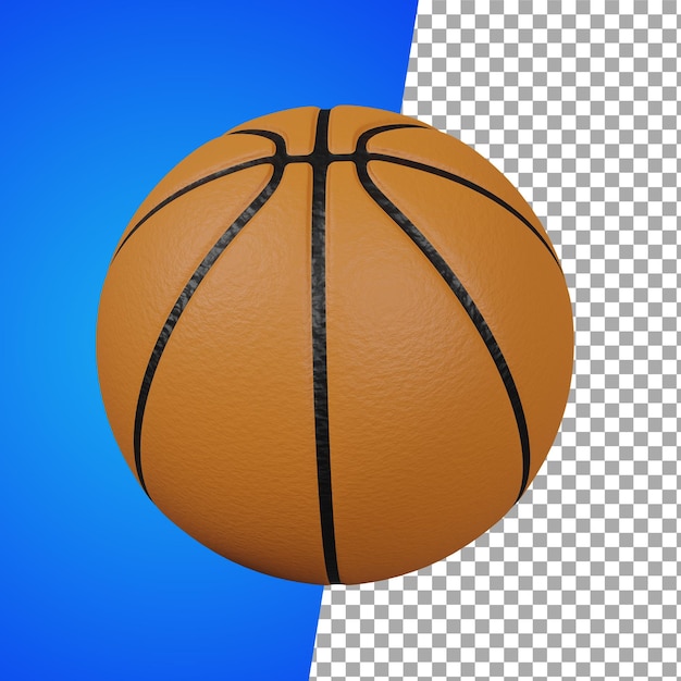 Basket ball up front view 3d render