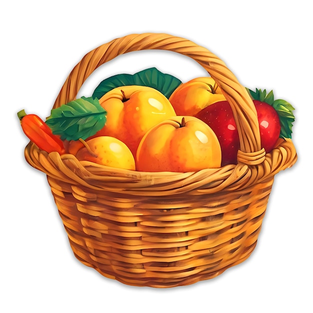 PSD basket of fruit psd design