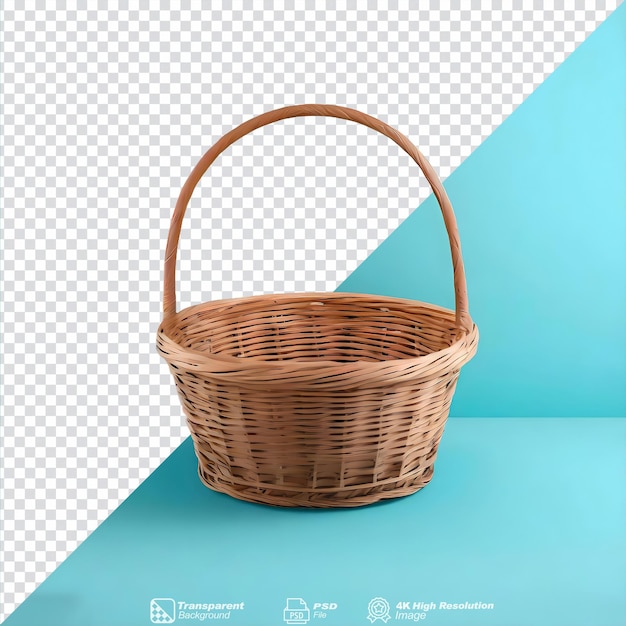 PSD basket isolated on transparent background