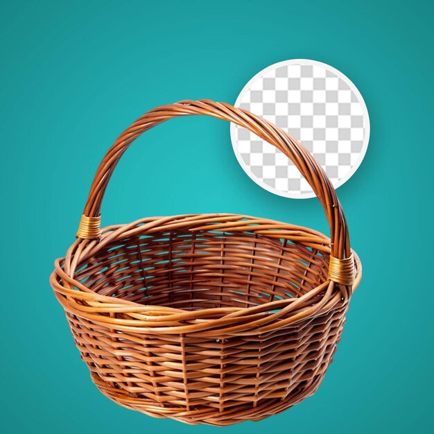 PSD basket isolated on transparent background