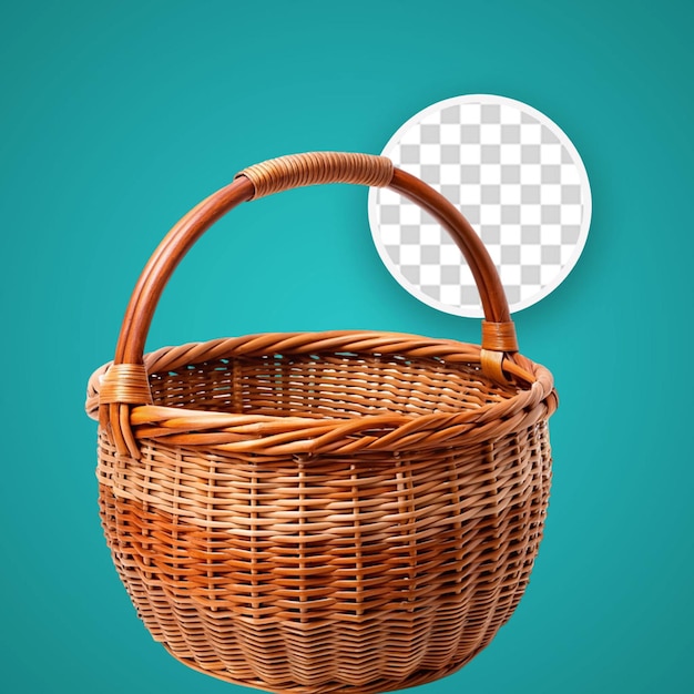 PSD basket isolated on transparent background