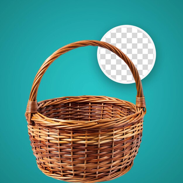 PSD basket isolated on transparent background